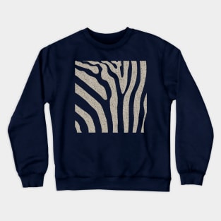 Textured Small Terrazzo Zebra Stripes Pattern Crewneck Sweatshirt